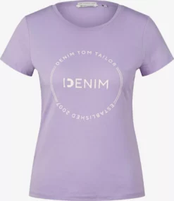 TOM TAILOR Denim T-shirts T-shirt Femme Violet Pastel