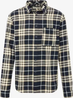 TOM TAILOR Denim Chemises à Carreaux Coupe Regular Chemise Homme Bleu Marine