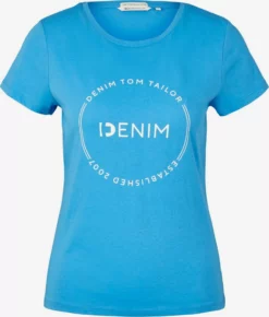TOM TAILOR Denim T-shirts T-shirt Femme Azur