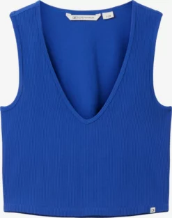 TOM TAILOR Denim Crop Tops Haut Femme Bleu