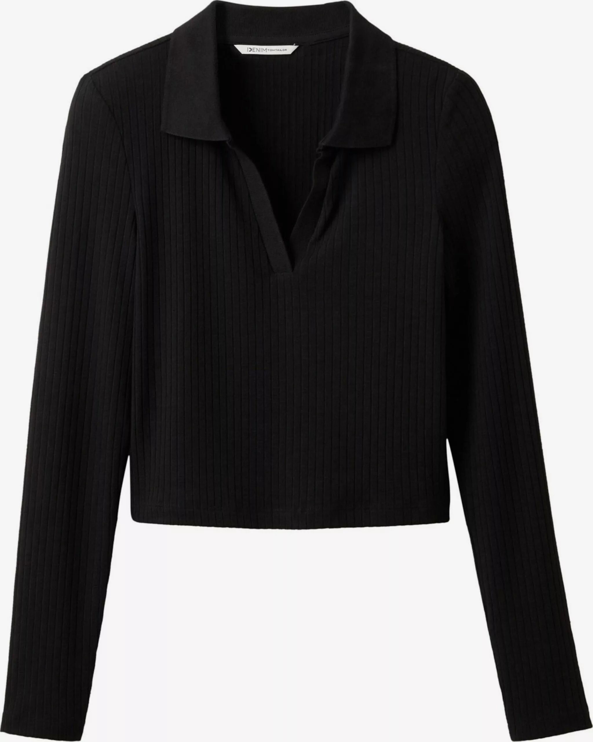 TOM TAILOR Denim Polos T-shirt Femme Noir 1 TOM TAILOR Denim Polos T-shirt Femme Noir