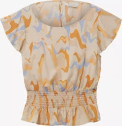 TOM TAILOR Denim Blouses à Manches Courtes Chemisier Femme Beige