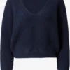 TOM TAILOR Denim Pulls Basiques Pull-over Femme Marine