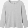 TOM TAILOR Denim T-shirts à Manches Longues T-shirt Femme Gris Clair
