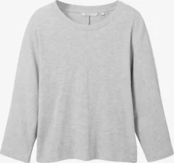 TOM TAILOR Denim T-shirts à Manches Longues T-shirt Femme Gris Clair
