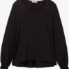 TOM TAILOR Denim Hauts Chemisier Femme Noir