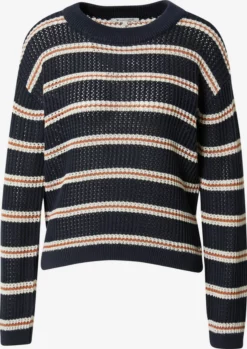 TOM TAILOR Denim Pulls Maille Fine Pull-over Femme Bleu Marine