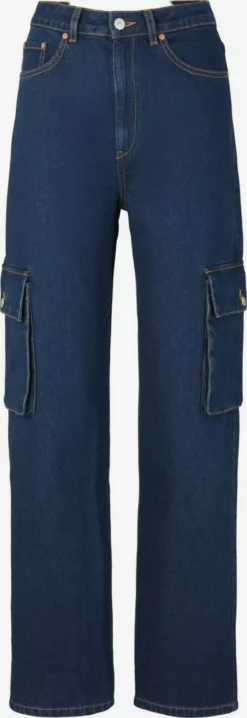 TOM TAILOR Denim Droits Regular Jeans Cargo Femme Bleu