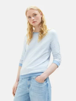 TOM TAILOR Denim Sweats Sweat-shirt Femme Bleu Ciel / Blanc -Soldes TOM TAILOR Denim 2023 bbdf24e688c62485385f6f34f4985c92 scaled