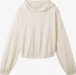 TOM TAILOR Denim Sweats à Capuche Sweat-shirt Femme Blanc Naturel