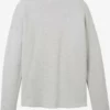 TOM TAILOR Denim Pulls Maille Fine Pull-over Femme Gris Clair