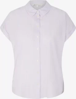 TOM TAILOR Denim Blouses à Manches Courtes Chemisier Femme Violet Pastel