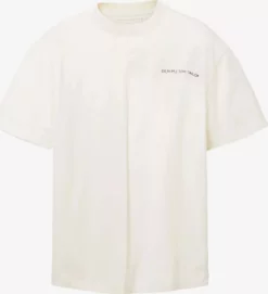 TOM TAILOR Denim T-shirts T-Shirt Homme Blanc Naturel