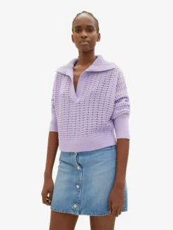 TOM TAILOR Denim Pulls Maille Fine Pull-over Femme Violet Clair -Soldes TOM TAILOR Denim 2023 c578f943789169d21d5702b929b8b45f scaled