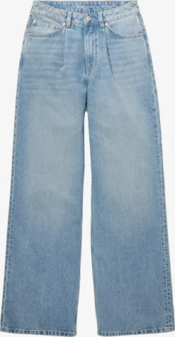 TOM TAILOR Denim Jeans Loosefit Jean à Pince Femme Bleu