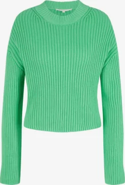 TOM TAILOR Denim Pulls Maille Fine Pull-over Femme Vert Clair