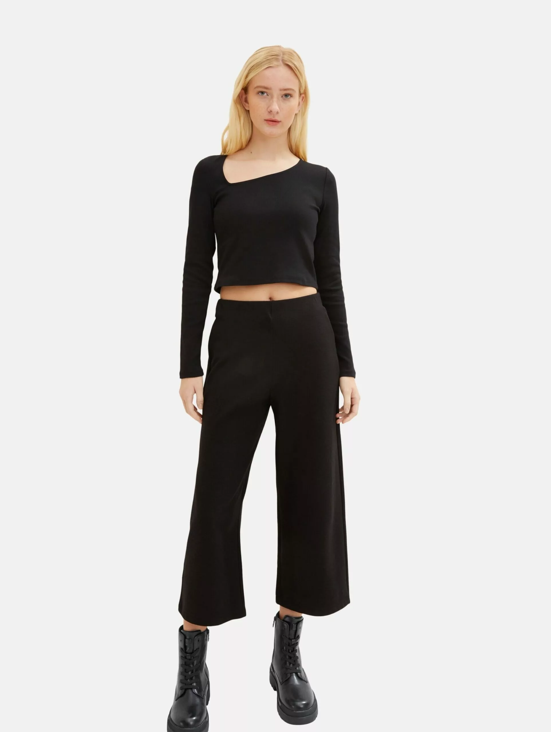 TOM TAILOR Denim T-shirts à Manches Longues T-shirt Femme Noir 3 TOM TAILOR Denim T-shirts à Manches Longues T-shirt Femme Noir – Image 3