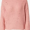 TOM TAILOR Denim Pulls Maille Fine Pull-over Femme Rose Ancienne