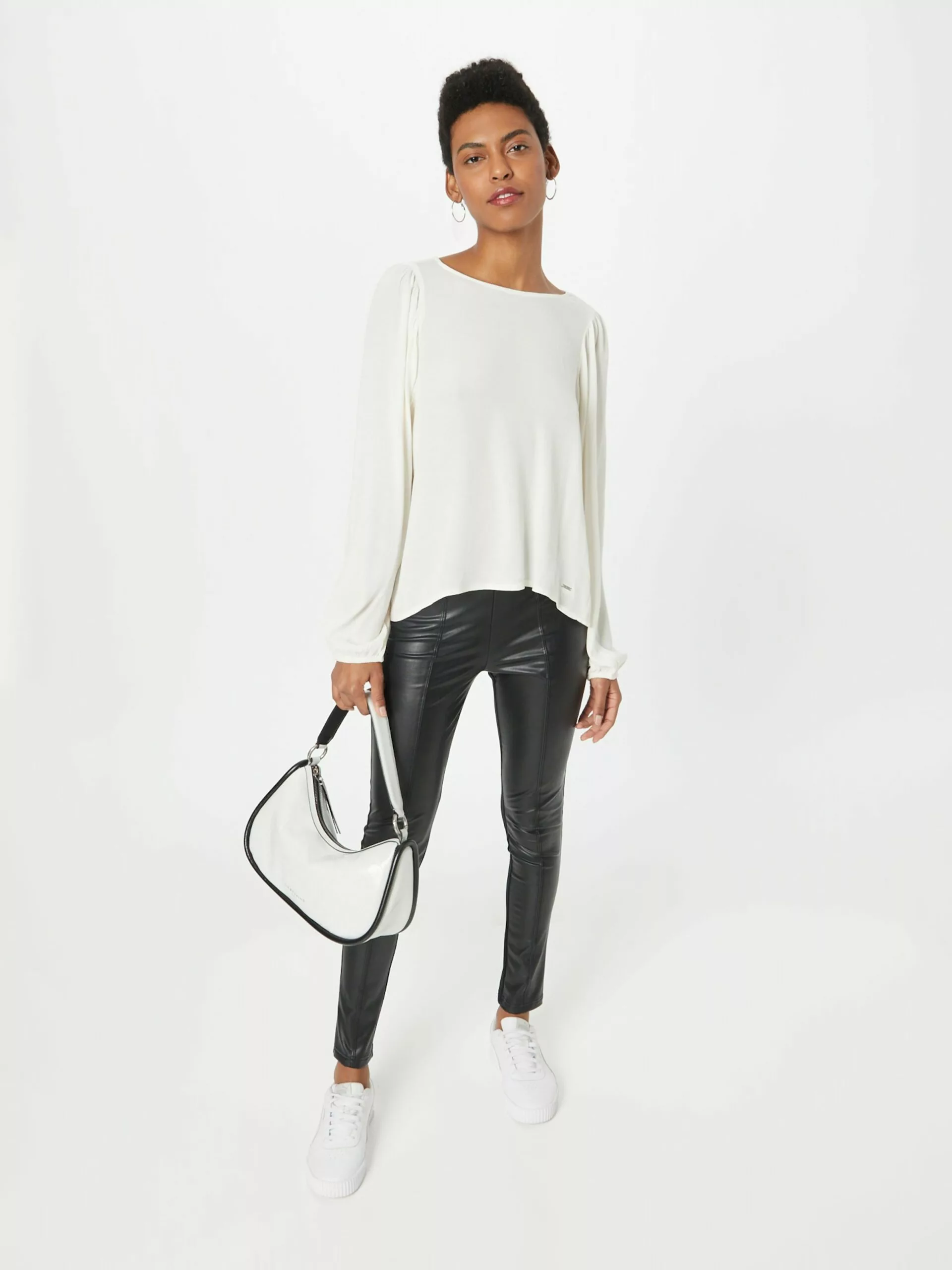 TOM TAILOR Denim Hauts Chemisier Femme Blanc 4 TOM TAILOR Denim Hauts Chemisier Femme Blanc – Image 4