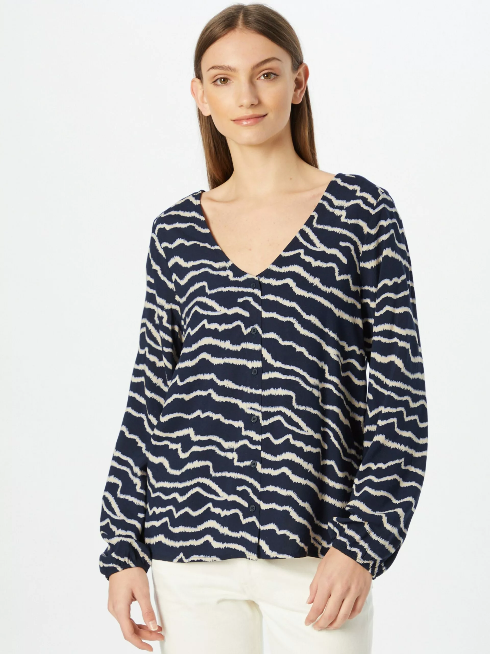 TOM TAILOR Denim Blouses Et Tuniques Chemisier Femme Bleu Marine 2 TOM TAILOR Denim Blouses Et Tuniques Chemisier Femme Bleu Marine – Image 2