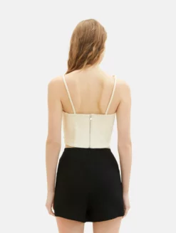 TOM TAILOR Denim Crop Tops Haut Femme Crème -Soldes TOM TAILOR Denim 2023 ceb35366d892105063ebc849d9489962 scaled