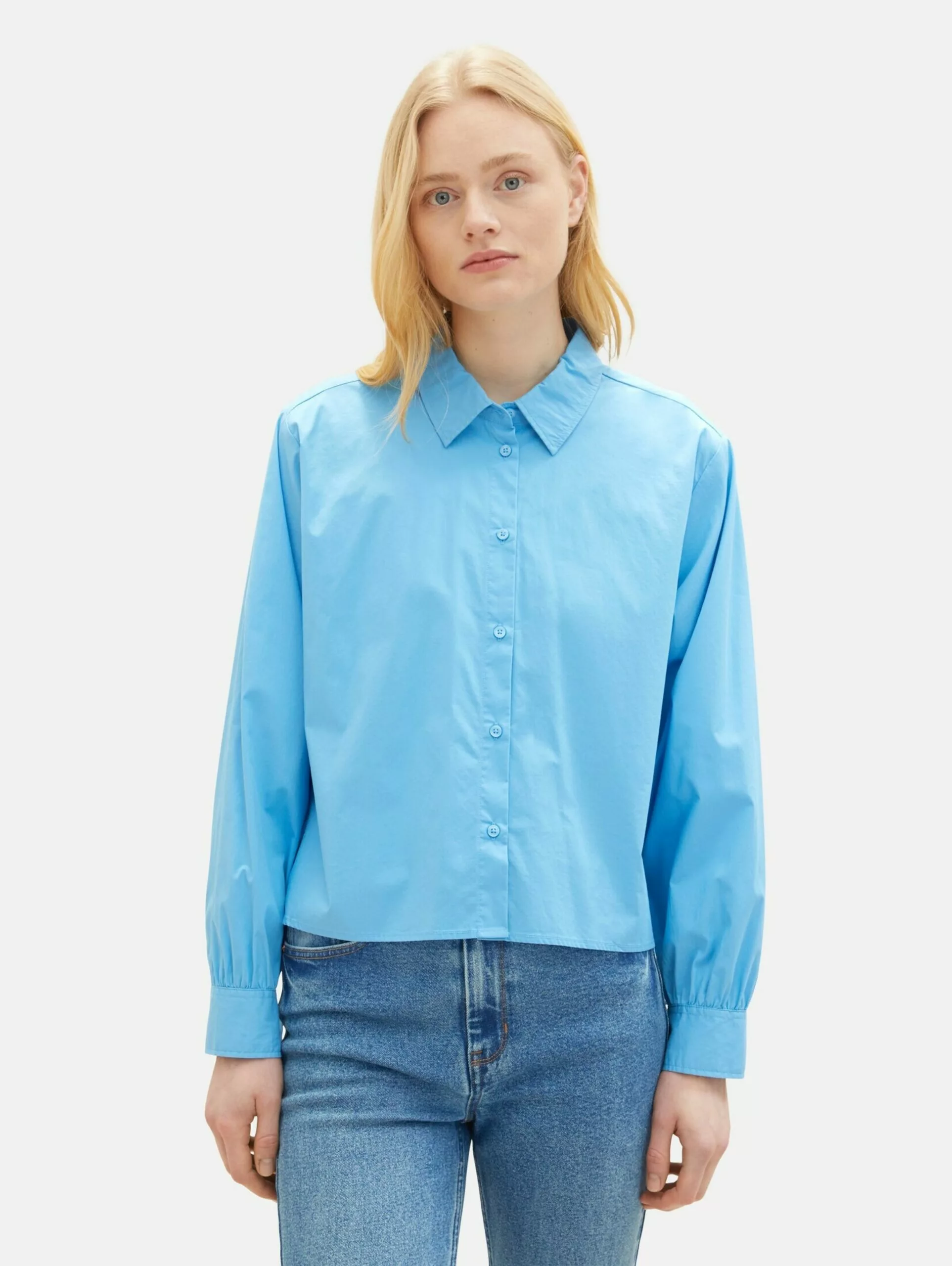 TOM TAILOR Denim Chemisiers Chemisier Femme Bleu Ciel 2 TOM TAILOR Denim Chemisiers Chemisier Femme Bleu Ciel – Image 2