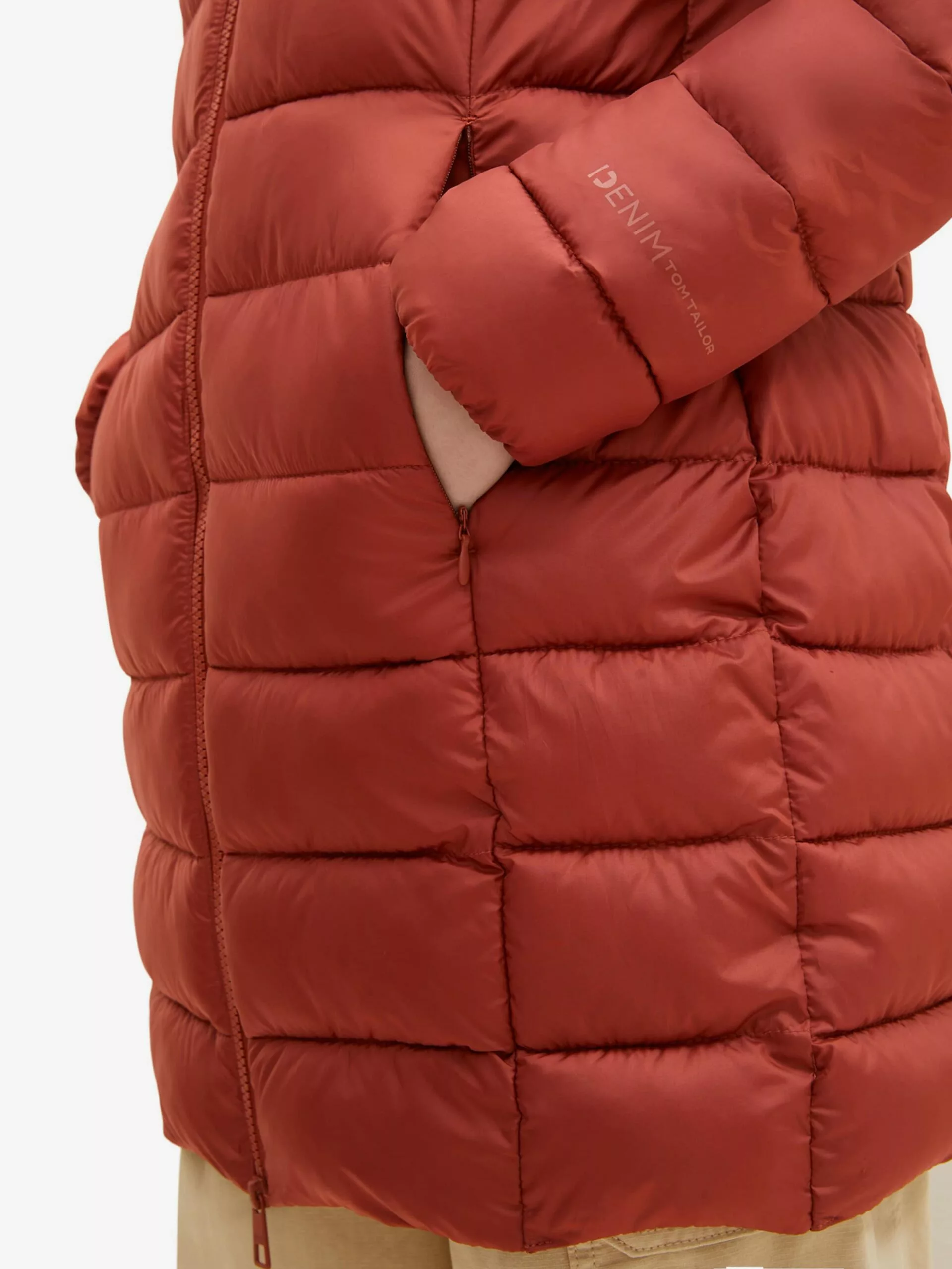 TOM TAILOR Denim Manteaux De Mi-saison Manteau Mi-saison Femme Rouge Rouille 6 TOM TAILOR Denim Manteaux De Mi-saison Manteau Mi-saison Femme Rouge Rouille – Image 6