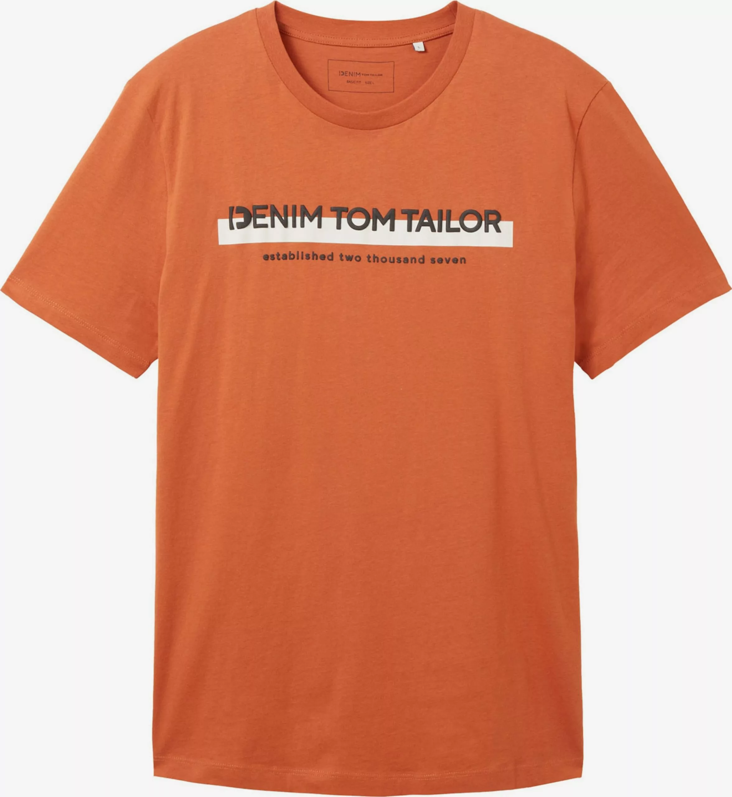 TOM TAILOR Denim T-shirts T-Shirt Homme Rouille 1 TOM TAILOR Denim T-shirts T-Shirt Homme Rouille