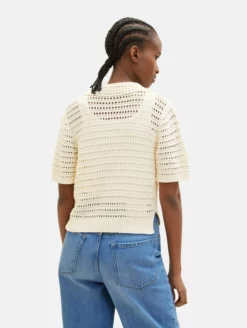 TOM TAILOR Denim Pulls Maille Fine Pull-over Femme Beige Clair -Soldes TOM TAILOR Denim 2023 d70cbf1c880e8040e99b9d98d0920d76 scaled