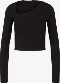 TOM TAILOR Denim T-shirts à Manches Longues T-shirt Femme Noir