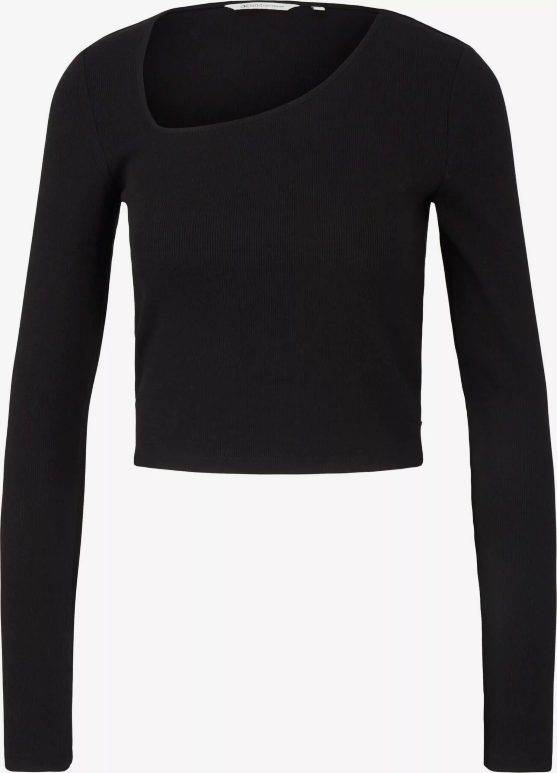 TOM TAILOR Denim T-shirts à Manches Longues T-shirt Femme Noir 1 TOM TAILOR Denim T-shirts à Manches Longues T-shirt Femme Noir