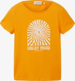 TOM TAILOR Denim T-shirts T-shirt Femme Mandarine
