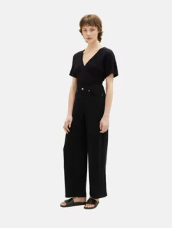 TOM TAILOR Denim Pantalons En Toile Wide Leg Pantalon Femme Noir -Soldes TOM TAILOR Denim 2023 e03926e0956887f5f2bbb9ea9f2e885b scaled