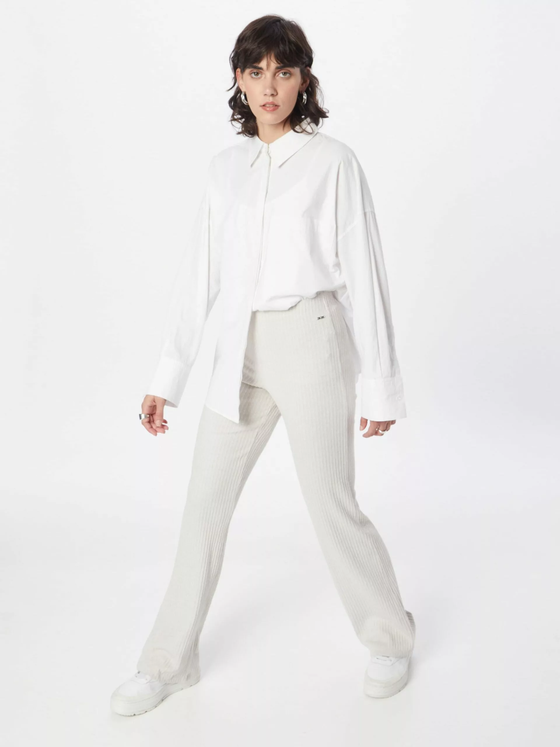 TOM TAILOR Denim Pantalons En Toile évasé Pantalon Femme Gris Clair 4 TOM TAILOR Denim Pantalons En Toile évasé Pantalon Femme Gris Clair – Image 4