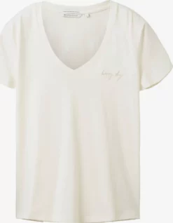 TOM TAILOR Denim T-shirts T-shirt Femme Blanc Naturel