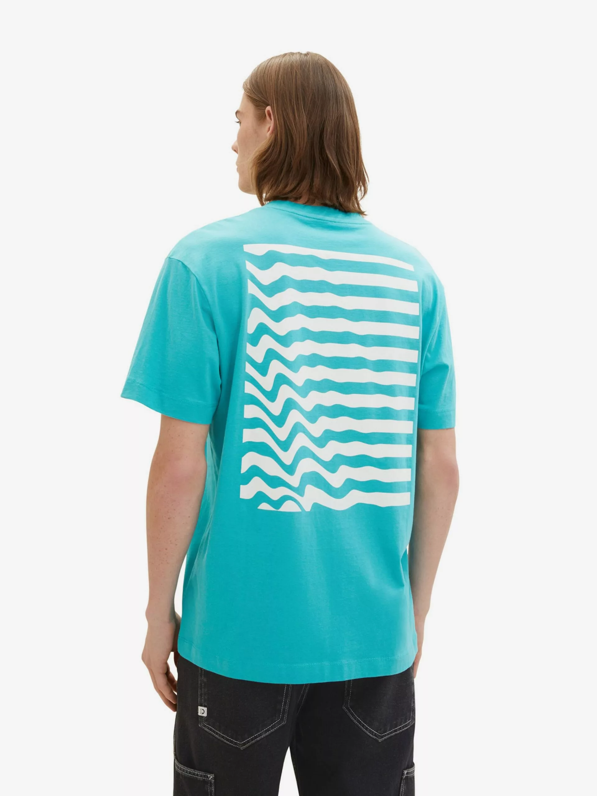 TOM TAILOR Denim T-shirts T-Shirt Homme Vert 2 TOM TAILOR Denim T-shirts T-Shirt Homme Vert – Image 2