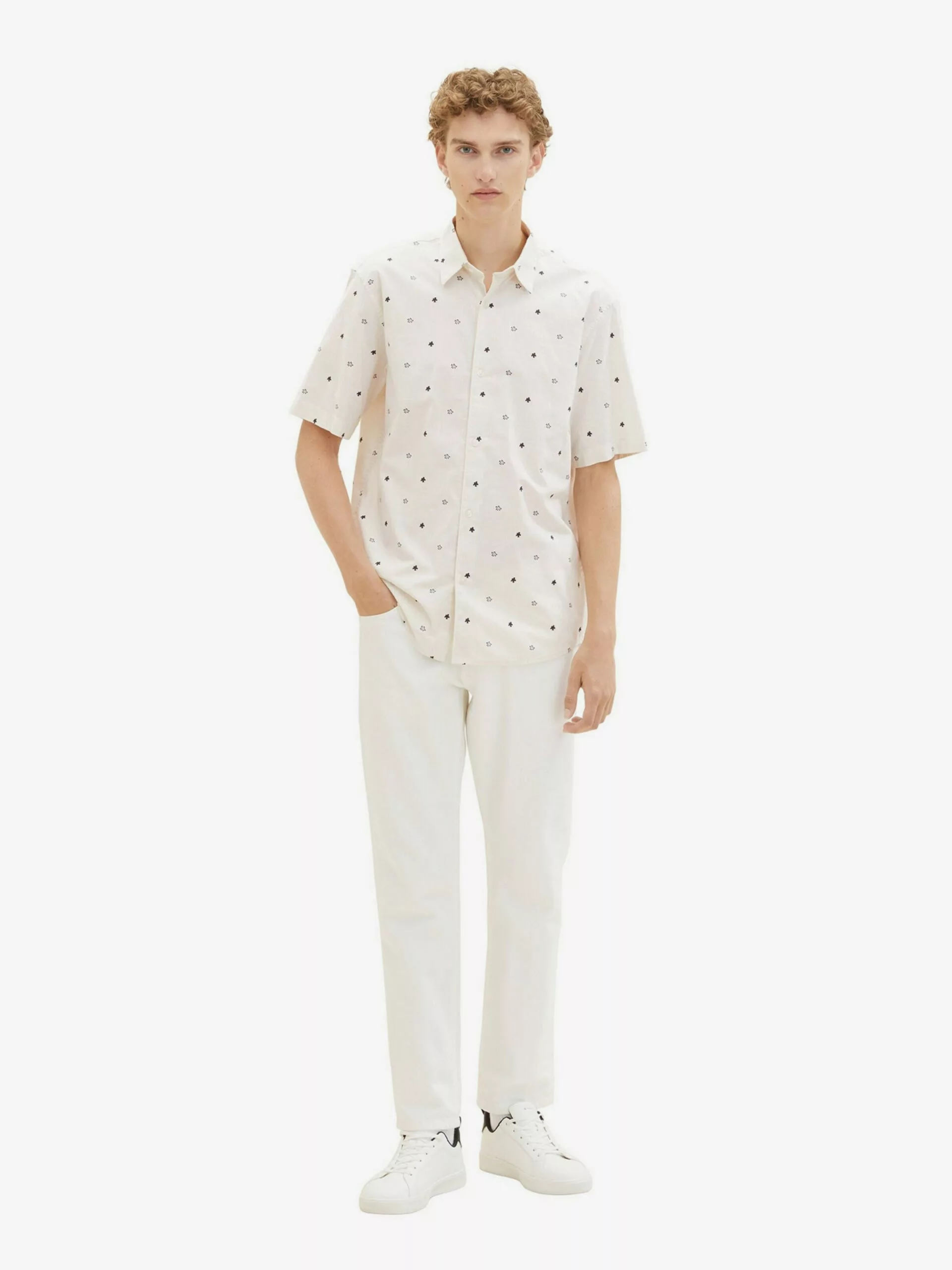 TOM TAILOR Denim Chemises Décontractées Coupe Regular Chemise Homme Blanc Cassé 4 TOM TAILOR Denim Chemises Décontractées Coupe Regular Chemise Homme Blanc Cassé – Image 4