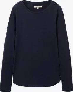 TOM TAILOR Denim T-shirts à Manches Longues T-shirt Femme Bleu Nuit