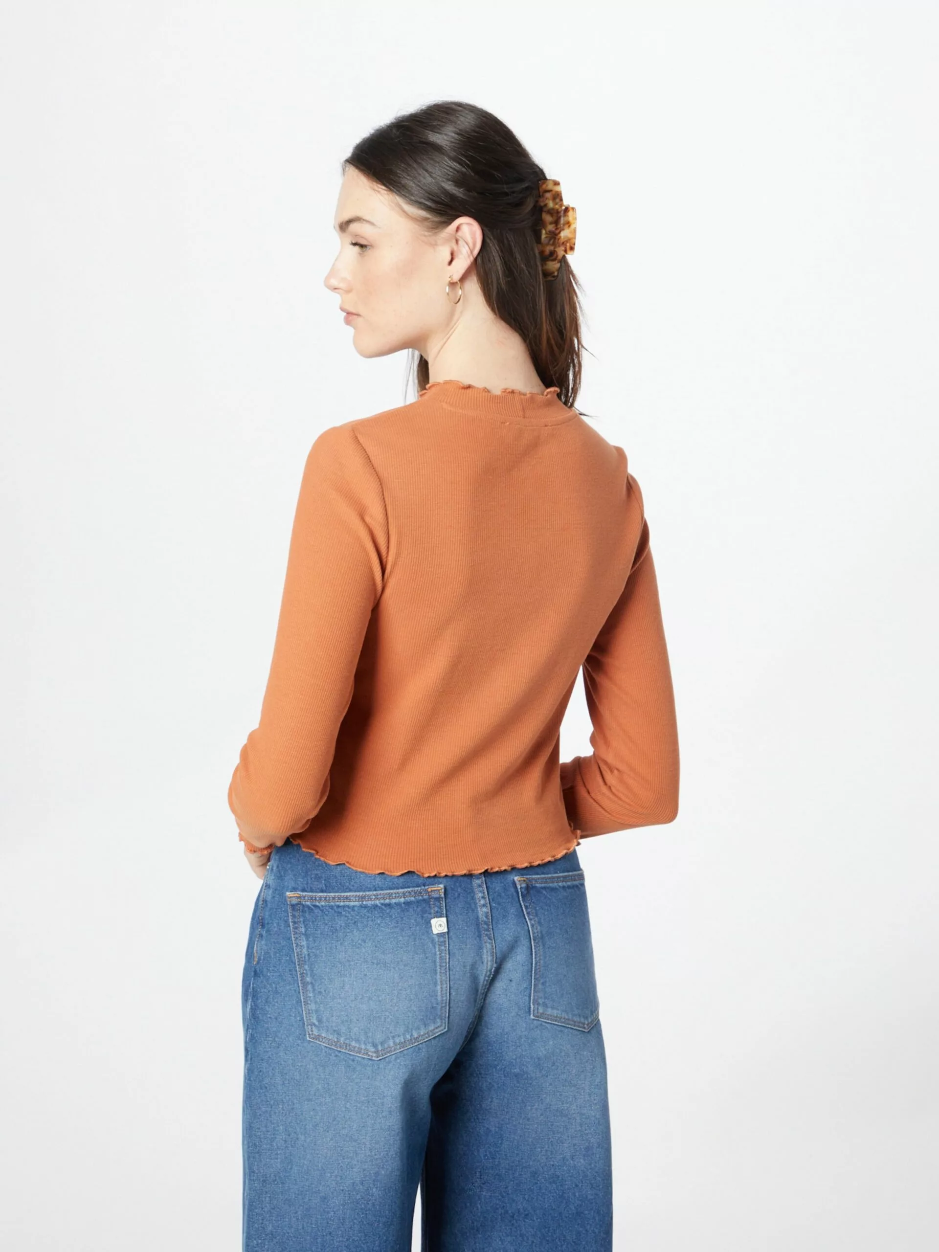 TOM TAILOR Denim T-shirts à Manches Longues T-shirt Femme Mandarine 4 TOM TAILOR Denim T-shirts à Manches Longues T-shirt Femme Mandarine – Image 4