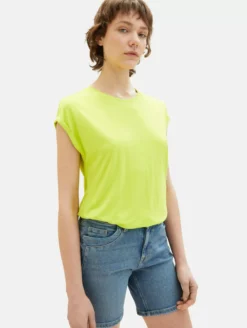 TOM TAILOR Denim T-shirts T-shirt Femme Citron Vert -Soldes TOM TAILOR Denim 2023 f4bcc6af04265fea37f2432a82515aa5 scaled