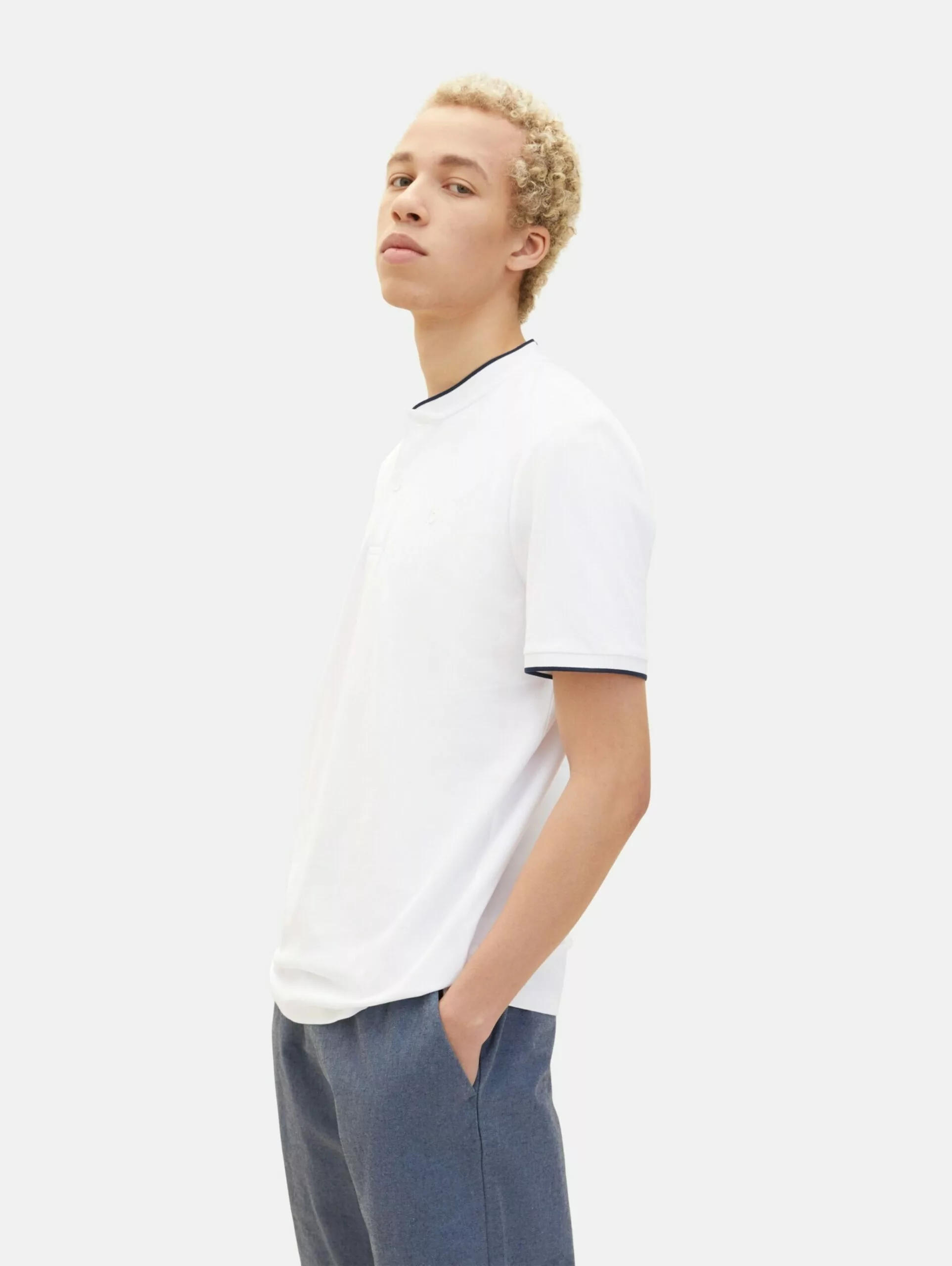 TOM TAILOR Denim T-shirts T-Shirt Homme Blanc 3 TOM TAILOR Denim T-shirts T-Shirt Homme Blanc – Image 3