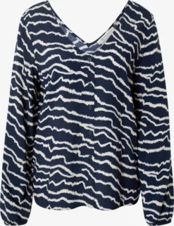 TOM TAILOR Denim Blouses Et Tuniques Chemisier Femme Bleu Marine