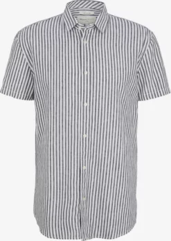 TOM TAILOR Denim Chemises Décontractées Coupe Regular Chemise Homme Bleu-gris / Blanc