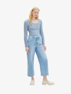 TOM TAILOR Denim Pulls Maille Fine Pull-over Femme Bleu Chiné -Soldes TOM TAILOR Denim 2023 feca7095fa387b759019f6958bbb2c40 scaled